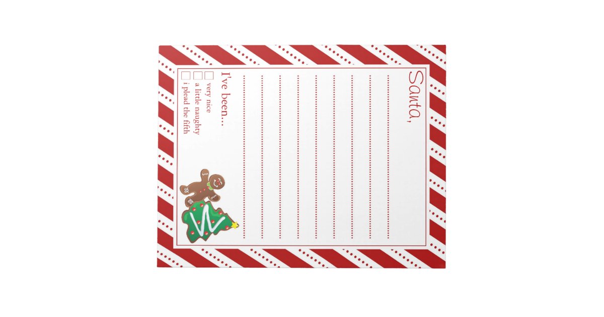 Letters To Santa Notepad | Zazzle