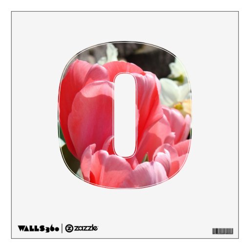 Letters Wall Decals Alphabet Pink Tulip Flower Zazzle
