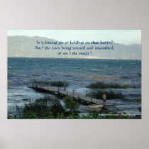 Letting Go, Holding On Poster with Quote