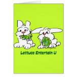 Lettuce Entertain U Cartoon Rabbits Card