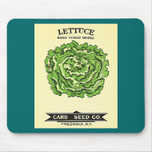 Lettuce Seeds Card Seed Company Mouse Pad