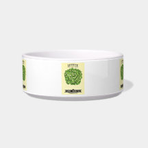 Lettuce Seeds Card Seed Company Pet Food Bowl