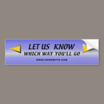 LETUSKNOW bumper stickers by gridlocksmith LETUSKNOW bumper stickers