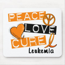 Leukemia Awarenes PEACE LOVE CURE 1 mousepads by awarenessgifts Leukemia Awarenes PEACE LOVE CURE 1 mousepads