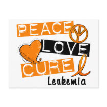 Leukemia Awarenes PEACE LOVE CURE 1 postcards by awarenessgifts Leukemia Awarenes PEACE LOVE CURE 1 postcards