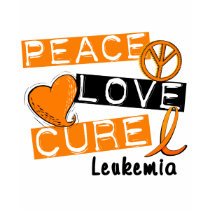 Leukemia Awarenes PEACE LOVE CURE 1 t-shirts by awarenessgifts Leukemia Awarenes PEACE LOVE CURE 1 t-shirts
