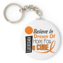 Leukemia Awareness BELIEVE DREAM HOPE Key Chains