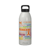 Leukemia Awareness Collage Reusable Water Bottles