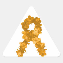 Leukemia Awareness Flower Ribbon Stickers