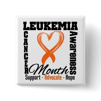 Leukemia Awareness Month Brushed Ribbon button