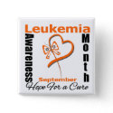 Leukemia Awareness Month Butterfly Heart button