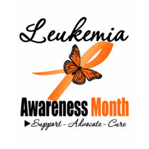 Leukemia Awareness Month Butterfly Slant t-shirts