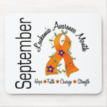 Leukemia Awareness Month Flower Ribbon 1 mousepads by awarenessgifts Leukemia Awareness Month Flower Ribbon 1 mousepads