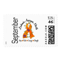 Leukemia Awareness Month Flower Ribbon 1 Stamp