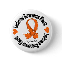 Leukemia Awareness Month Ribbon of Hearts buttons