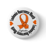 Leukemia Awareness Month Ribbon of Hearts Pinback Button