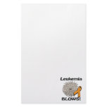 Leukemia Blows Awareness Design Orange Stationery