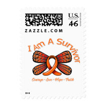 Leukemia Butterfly I Am A Survivor Stamps