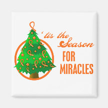 Leukemia  Cancer Christmas Miracles Fridge Magnets