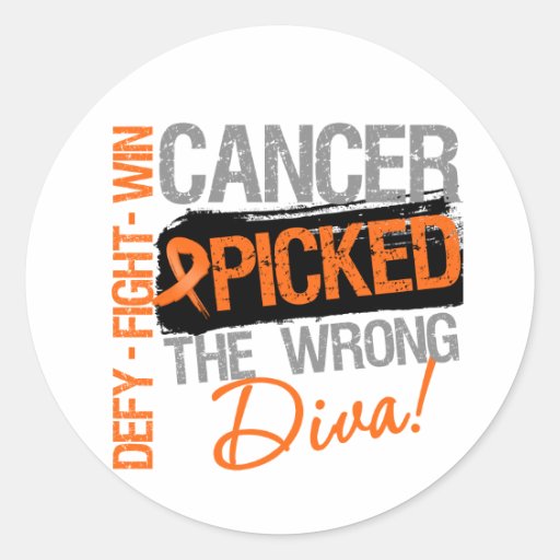 Leukemia Cancer Picked The Wrong Diva Sticker