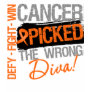 Leukemia Cancer Picked The Wrong Diva Tshirt