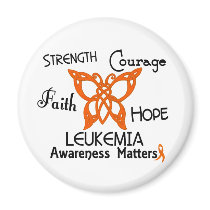 Leukemia Celtic Butterfly 3 magnets