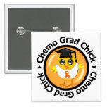 Leukemia Chemo Grad Chick buttons
