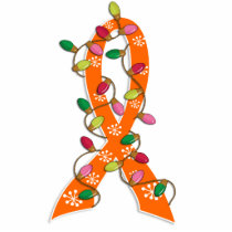 Leukemia Christmas Lights Ribbon Cut Outs