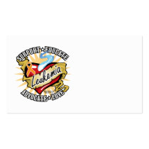 Leukemia Classic Heart business cards