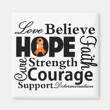 Leukemia Collage of Hope Fridge Magnet