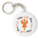 Leukemia Faith Hope Love Cross keychains