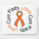 Leukemia Faith Love Cure mousepad