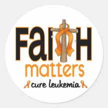 Leukemia Faith Matters Cross 1 Sticker