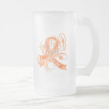 Leukemia Fight Like a Girl Flourish Coffee Mug