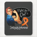 Leukemia Fight Like a Girl Rosie The Riveter Mousepads