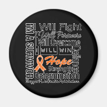 Leukemia Fight Persevere Overcome Win Magnet