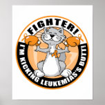 Leukemia Fighter Cat Print