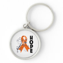 Leukemia Floral Hope Ribbon 2 Keychain