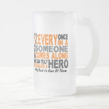 Leukemia HERO COMES ALONG 1 Dad Coffee Mug