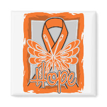 Leukemia Hope Butterfly Portrait. Refrigerator Magnet