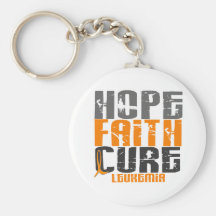 Leukemia HOPE FAITH CURE Key Chains