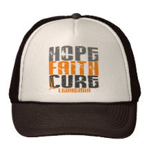 Leukemia HOPE FAITH CURE Trucker Hats