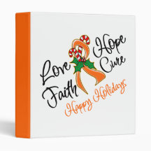 Leukemia Hope Love Cure Happy Holidays Binder