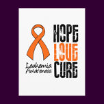 Leukemia Hope Love Cure Ribbon