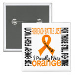 Leukemia I Proudly Wear Orange 2 Pinback Button
