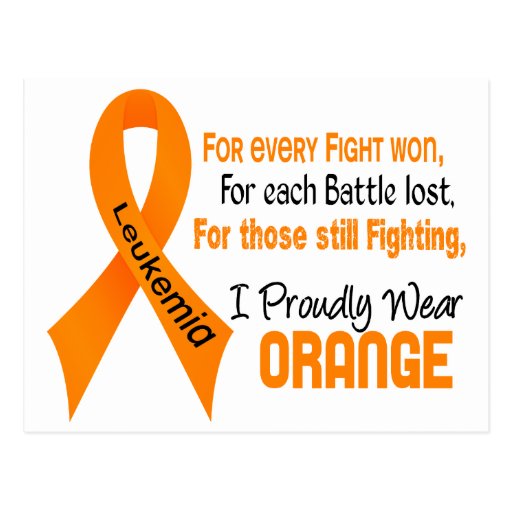 Leukemia I Proudly Wear Orange Postcard