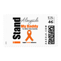 Leukemia I Stand Alongside My Daddy Postage Stamp