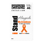 Leukemia I Stand Alongside My Grandson Postage Stamps