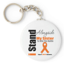 Leukemia I Stand Alongside My Sister Key Chain