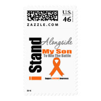 Leukemia I Stand Alongside My Son Postage Stamp